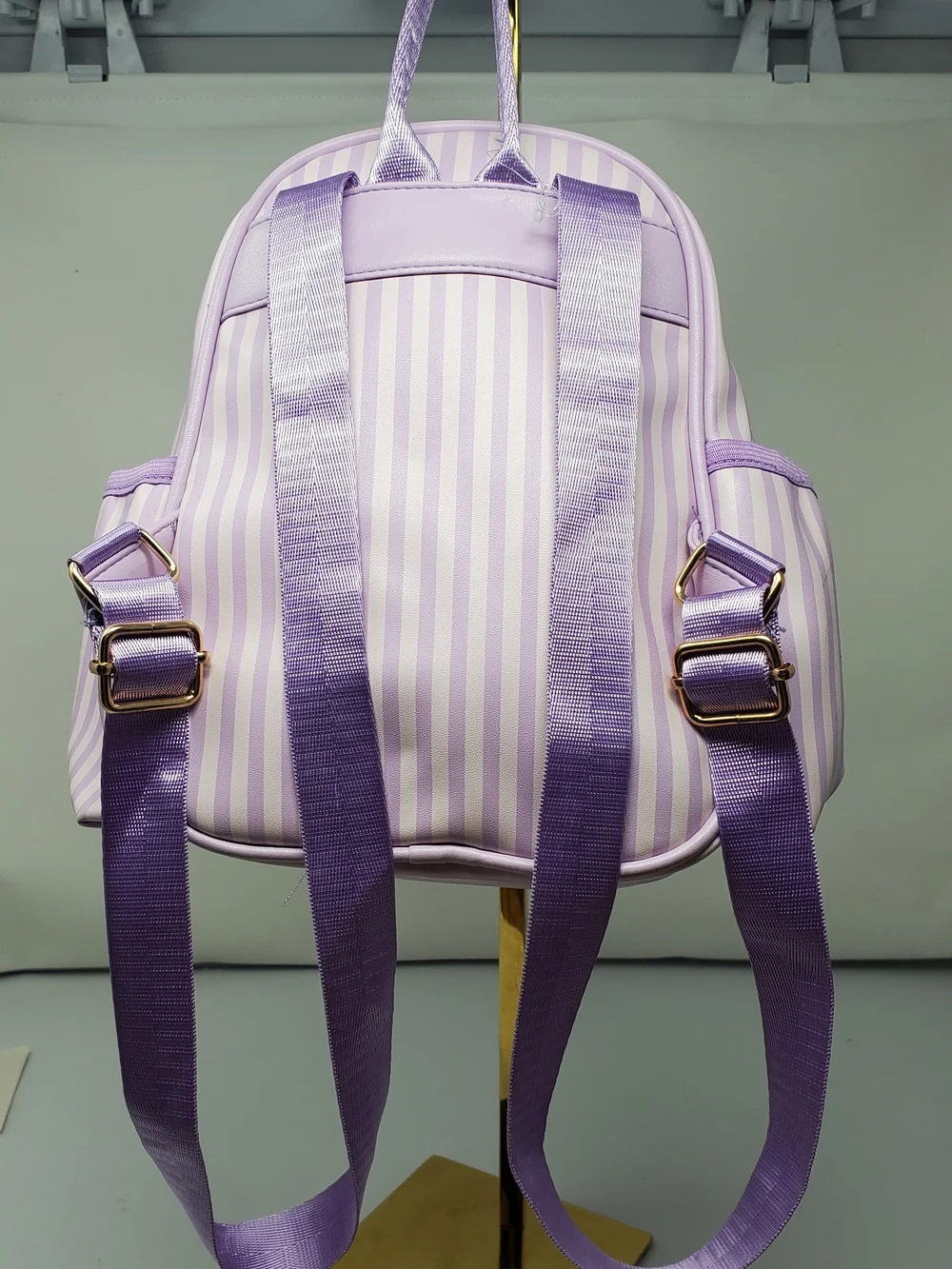 Sanrio Kuromi Lavender & White Striped Kids Mini Backpack